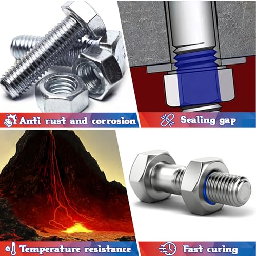 image for Vereclue Thread Lock 50ml Blue and 50ml Red, Medium and Strong Strengt