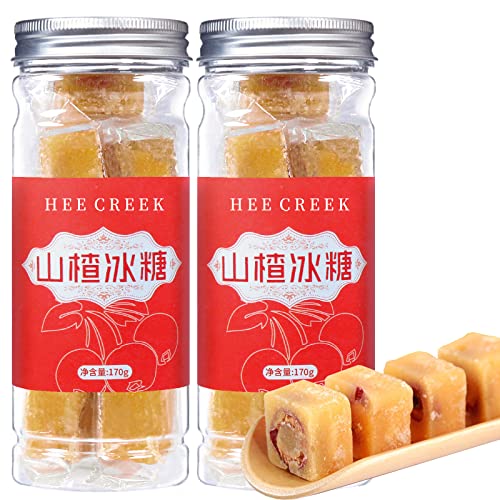 煕渓 サンザシ氷砂糖 山楂冰糖340g（170g*2） 山楂 山查 黄冰糖 氷砂糖 冰糖 茶饮 花茶 甜品 スタンドアロン包装 花茶 純手作無添加 カフェインなし