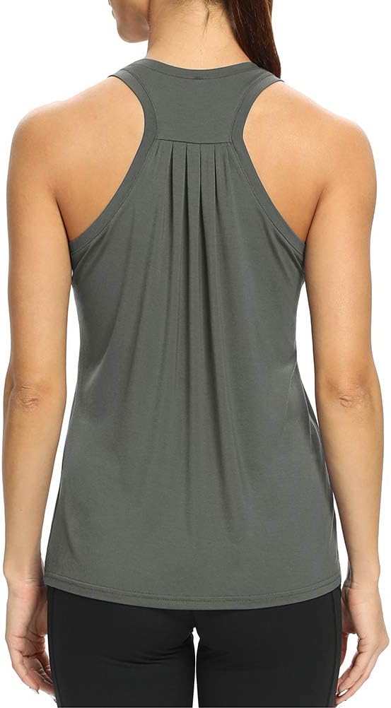 Bestisun Workout Tank Tops for Women Loose fit Racerback Yoga Running Dance Shirts