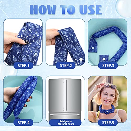 Image of Xuhal 6 Pcs Cooling Neck Wraps Cooling Bandana