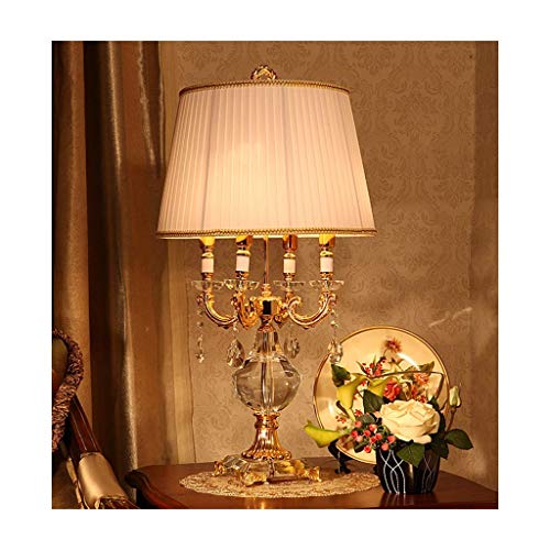 FengLing Bedside Lamp Traditional Table Lamp Crystal Candle Holder Plating Hardware Table Lamp White Lampshade for Living Room/bedroom Table Light-default steampunk buy now online FengLing Bedside Lamp Traditional Table Lamp Crystal Candle Holder Plating Hardware Table Lamp White Lampshade for Living Room/bedroom Table Light-default steampunk buy now online
