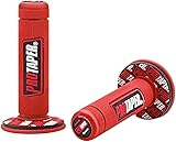7/8' Motorcross Handle Grips Dirt Bike 22mm 24mm Truster Grips Motorcycle Ergonomic Bar End Non Slip Grip Gel Gep Scooter Cruiser Racing Mountain (Red, Pro Taper)