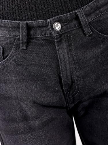 Image of The Indian Garage Co Men Bootcut Loose Fit Solid Mid-Rise Jeans
