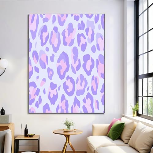 Impression sur toile léopard violet clair | Éveillez l'inspiration dans votre salon