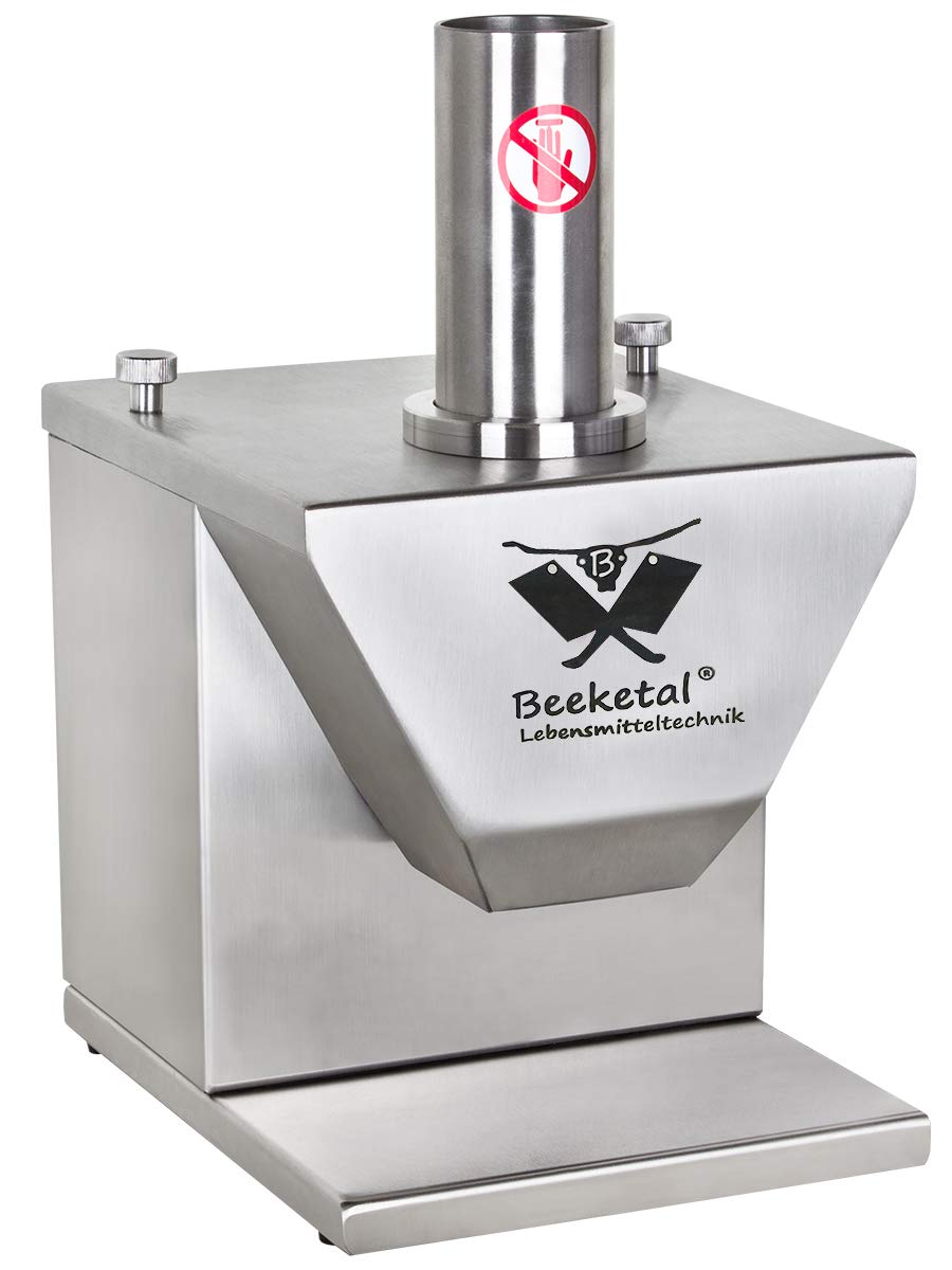 Beeketal 'CSB-3E' Profi Gastro Currywurst Schneider elektrisch mit Schnittstärkeneinstellung von 5-30 mm, Wurstschneider Gehäuse und Messer aus Edelstahl, 135 Watt Motor (wartungsfrei)