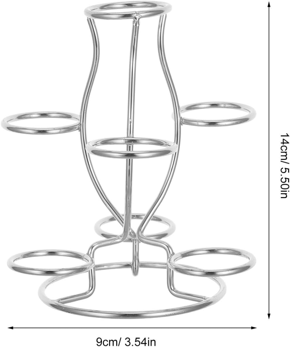 Toyvian Xmas Crystal Ball Display Stand, Iron 7-slot Sphere Holder