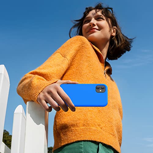 Miracase Liquid Silicone Phone Case Compatible With Iphone 11 6.1 Inch(2019), Gel Rubber Full Body Protection Shockproof Cover Case Drop Protection Case (Mediterranean Blue) #TOP5