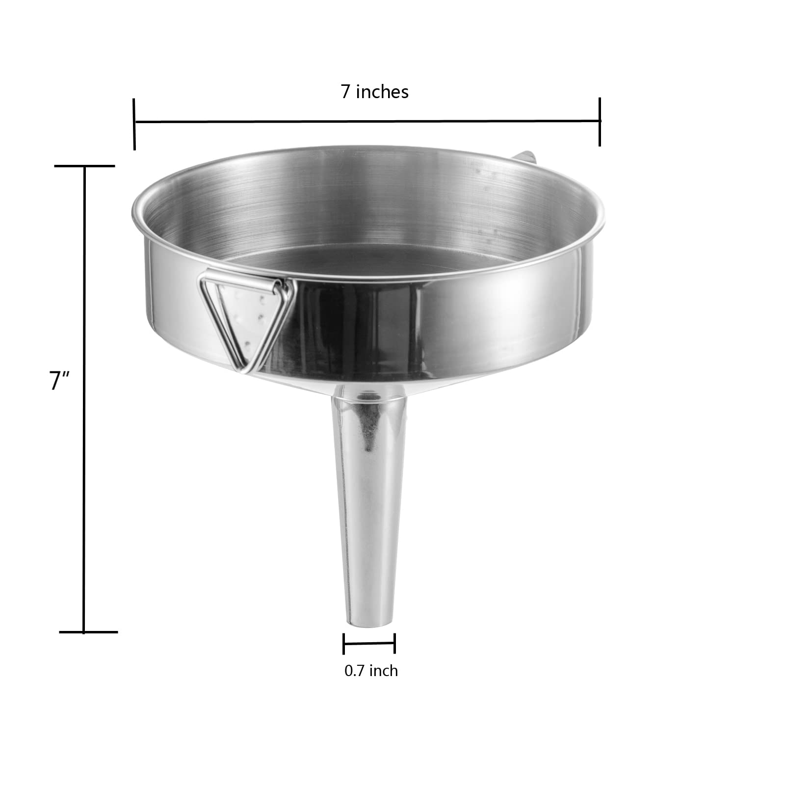 Imbuto in acciaio inox da 7 pollici con schermo filtrante saldato a maglia 120 per il trasferimento di liquidi, olio, polvere, resina