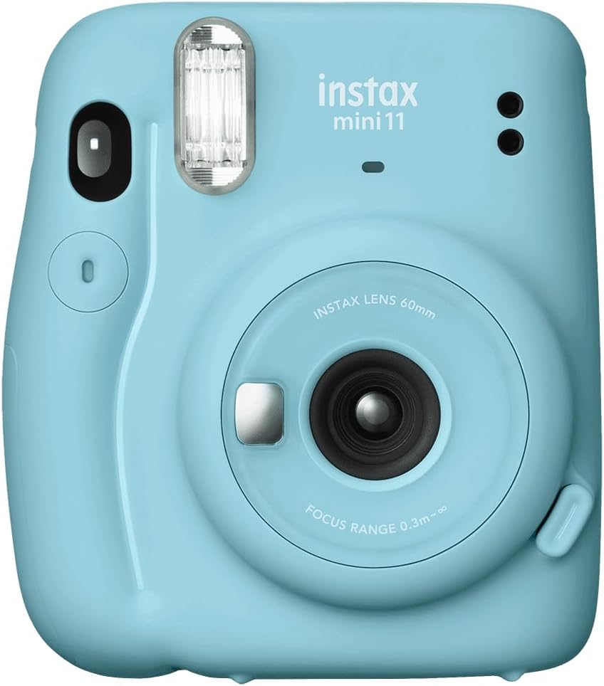 FUJIFILM INSTAX MINI 11 Instant Camera (Blue) Bundle with Fuji INSTAX MINI Instant Film- 20 Photo Sheets Bundle Ideal Gift for Kids, Teenage Girl & Adults