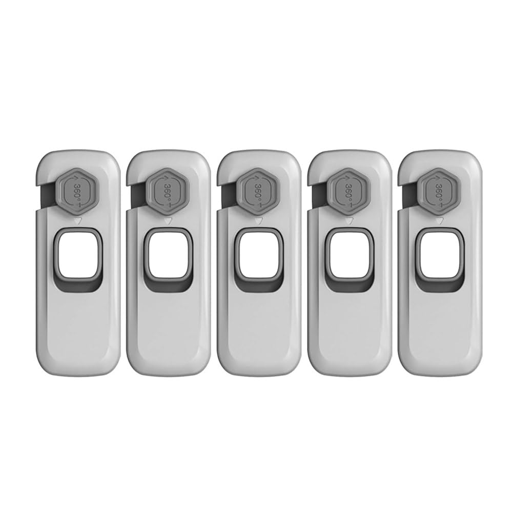Jeenuuder 5 Pack Childproof Refrigerator Lock, Fridge Door Lock,Freezer Lock Apply to Max 1inch(25mm) Sealing Strip