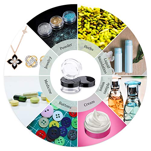 60 Stück Döschen, PAMIYO 5ml Leerdose klarer Tiegel, Cremedose Leer Transparent Tiegel mit Schraubverschluss Reise… – Bild 5