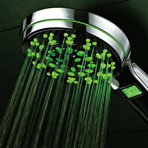 Regadera de mano LED Hotel Spa con pantalla de temperatura 4.25" miniatura 4