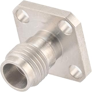 FMCN1661 2.4mm Female Connector Field Replaceable Attachment 4 Hole Flange .340 inch Hole Spacing 0.012 inch Pin with Metal Contact Ring