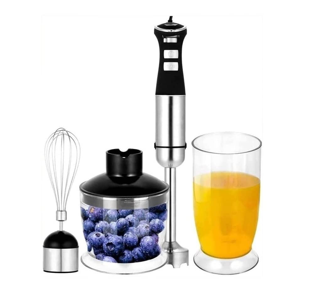 Blender ręczny zanurzeniowy, blender ręczny ze stali nierdzewnej, 4-w-1 mikser ręczny, blender ręczny kuchenny do zup, koktajli, przecierów, jedzenia dla niemowląt