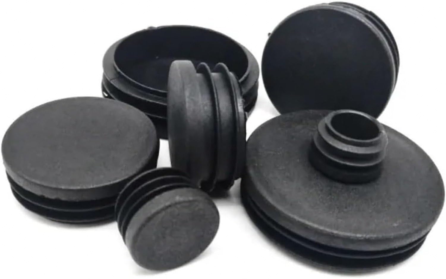 4 szt. czarne zatyczki do nóg rur i mebli, 90mm, 4PCS