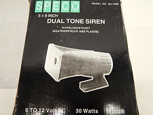 Speco Sa15Rp 30W 5" X 8" Dual Tone Alarm Siren #TOP4