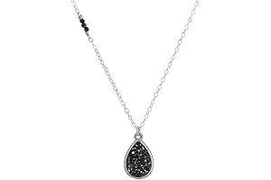 Designed by Stacey Black Druzy Necklace: Unique Handmade Sterling Silver Pendant