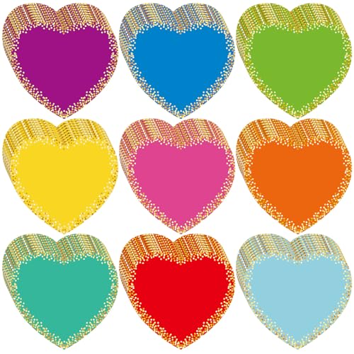 Image of 108 Pcs Confetti Paper Heart Cutout for Bulletin Board 3.5 inch Classroom Decor