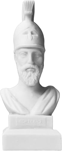 Pericles, líder de la democracia ateniense, escultura de estatua de alabastro fundido