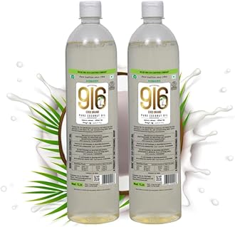 Chettiyakunnel 916 Coco brand Coconut oil | 100% A1 Grade Chemical free Coconut | Hair Care | Baby Massage | Daily Cooking | Skin Care | From Makers of Chettiyakunnel Kerala (1 LITRE*2)