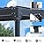 UPHYB 8x5 Louvered Pergola, Aluminum BBQ Pergola, Hardtop Gazebo for Outdoor Grill, Adjustable Rainproof Roof, Pergolas for Patio, Black