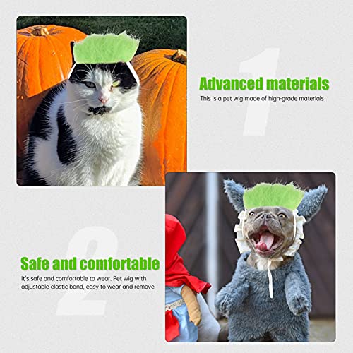 Disfraz para perro y gato con peluca ajustable UKCOCO Halloween miniatura 3