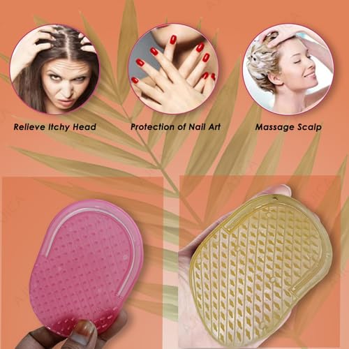 Image of Pocket Palm Combs Multicolor Set for Hair & Beard Massage | Hand Grip Hair Shampoo Massage Comb Flat Brush for Men And Women Portable & Soft, Ideal for Home, Office, Travel & Pets (Assorted Color) (Free Size, 3, count)