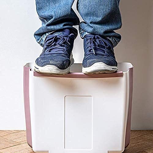 Household Trash Hanging Trash Can Foldable Wall- Mounted Trash Bins for Kitchen Cabinet Door and Bathroom Diaper Pail Hanging Garbage Can for Office and Baby Crib Garbage can (Color : White Gray)