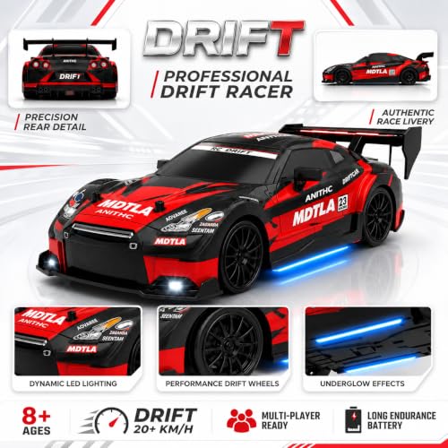 Flytek RC Drift Car 4x4 Red लाल - Image 3