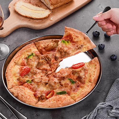 Velaze Pizza Pan 11 Inch,4 Pack Stainless Steel Pizza Tray Dishwasher And Microwave Safe,Pizza Container Round Bakeware For Oven Pure Food-Grade, Sturdy And Rust Free #TOP6