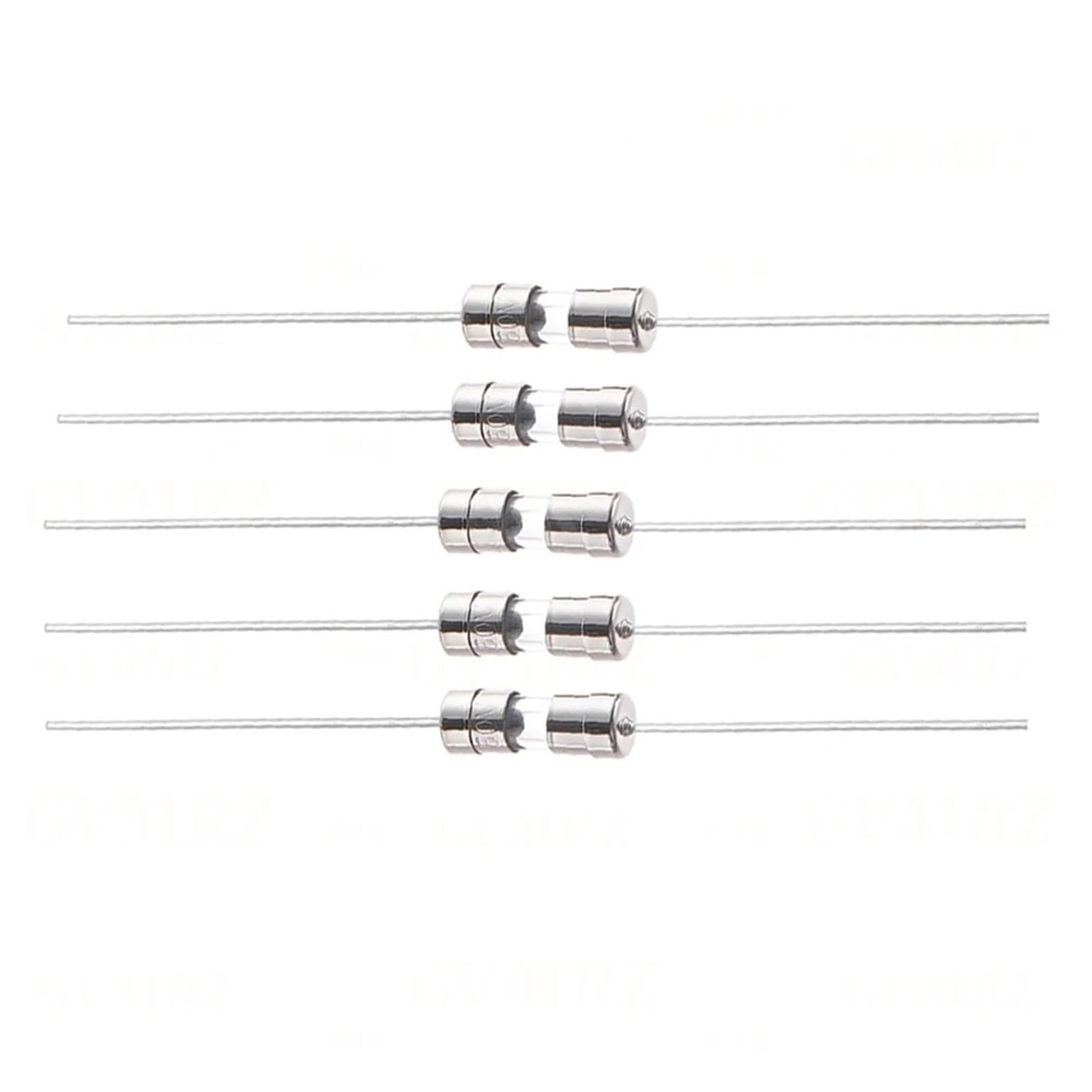 100 Teile/los 3,6x10mm Glassicherung Mit Führt Axial Bedrahtet Rohr 6.3A 10A AMP(Slow-T,6.3A)