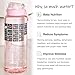 BellyBottle Pregnancy Water Bottle Tracker – Pregnancy Must Haves – Pregnancy Gifts for Expecting Mom – Pregnancy Essentials Nausea Relief – Weekly Stickers + Straw + BPA Free + Pink