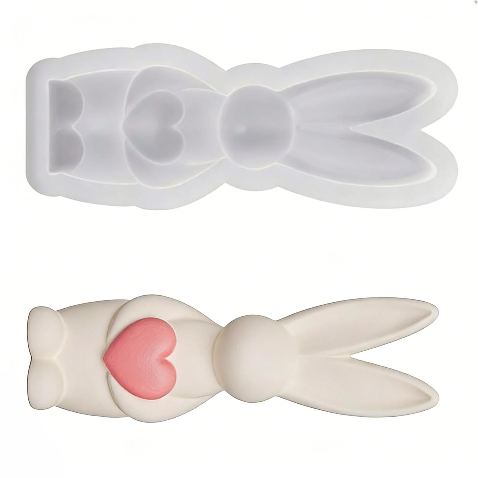 Kalttoy Food Safe Silicone Easter Mold, Eggs Hare Design Soap Mold for Resin Casting Gypsum Cement Easter Hare Silicone Eggs Design
