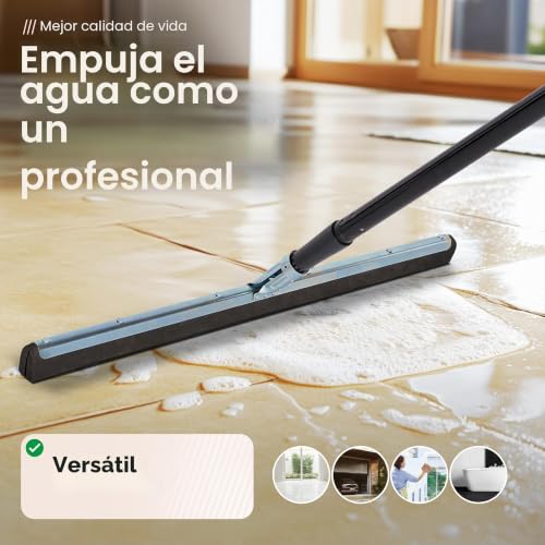 Extractor de agua para suelo y ventanas Novaliv de 60 cm con mango largo de 137 cm 5