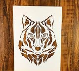 Zzooi Wolf Painting Stencil Hollow Wolf Drawing Template for DIY Craft DIY Gift Homemade Gifts