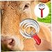COOLHIYA Horse Grooming Brush with Plastic and Stainless Steel Rings Ergonomic Livestock Hair Remover for Cattle and Horses Massage Tool to Circulation and Skin-Friendly Design