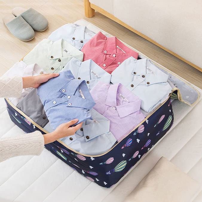 GRSTREE Large Storage Bags 84L Waterproof Heavy Duty Oxford Organizer Bags, Moisture proof and Dust-proof Under Bed Storage Foldable - Image 2