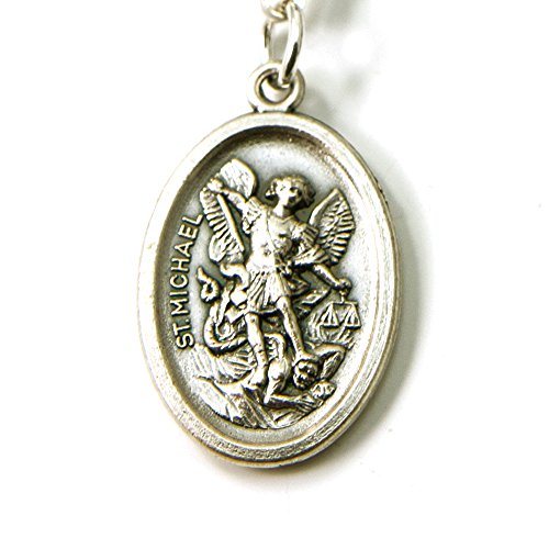 Silver Inches Catholic Prayer Beads Saint Michael Guardian Angel Chaplet Sodalite Gemstone With Blessed With Anointing Oil #TOP5