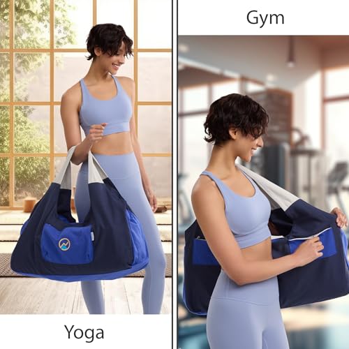 JoYnWell Large Yoga Mat Bag Carrier for Yoga Mat, Pilates Mat, Acupressure Mat, Yoga Bolster, Yoga Block, Workout Stuff, Thick, 12 Oz Canvas Tote Bags for Women with Multi-Functional 4 Zipper Pocket - Image 6