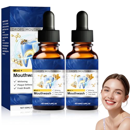 2PCS Beetakt Oral Repair Solution Mint Flavored Oral MouthwashEffectively Improves Oral Long-Lasting Fresh Breath Strengthens Teeth