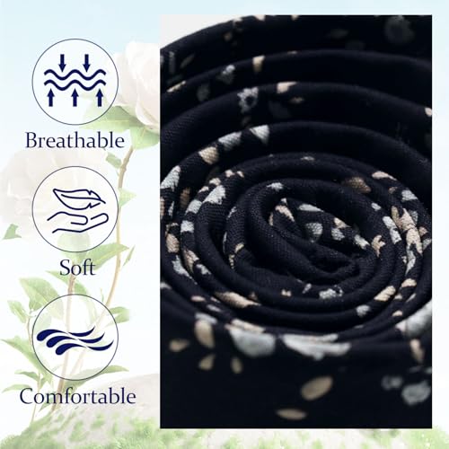 Image of Floral Ties Skinny Tie for Men, Cotton Mens Neckties for Weddings | 2.56'', floral, slim, soft and comfortable, men's neckties for casual, business, party, daily, dating