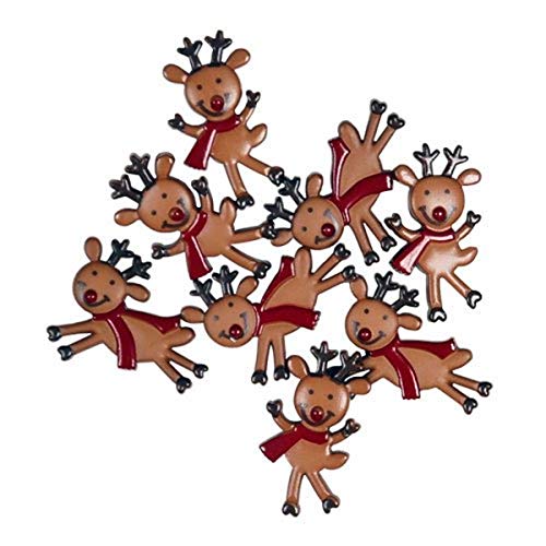 Blumenthal Lansing Reindeer Buttons, Brown, 8-Piece