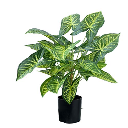 Árboles artificiales, 1 ramo/18 hojas, hojas verdes artificiales de seda para decoración de boda, árbol bonsái falso, accesorios de plantas, plantas de plástico, bonsái, plantas artificiales en maceta