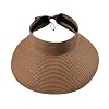 Zonneklep Hoed voor Dames, Brede Rand Stro Zonneklep Hoed, Opvouwbare Zomer Topless Zonnehoeden, Oprolbare Strand Stro…