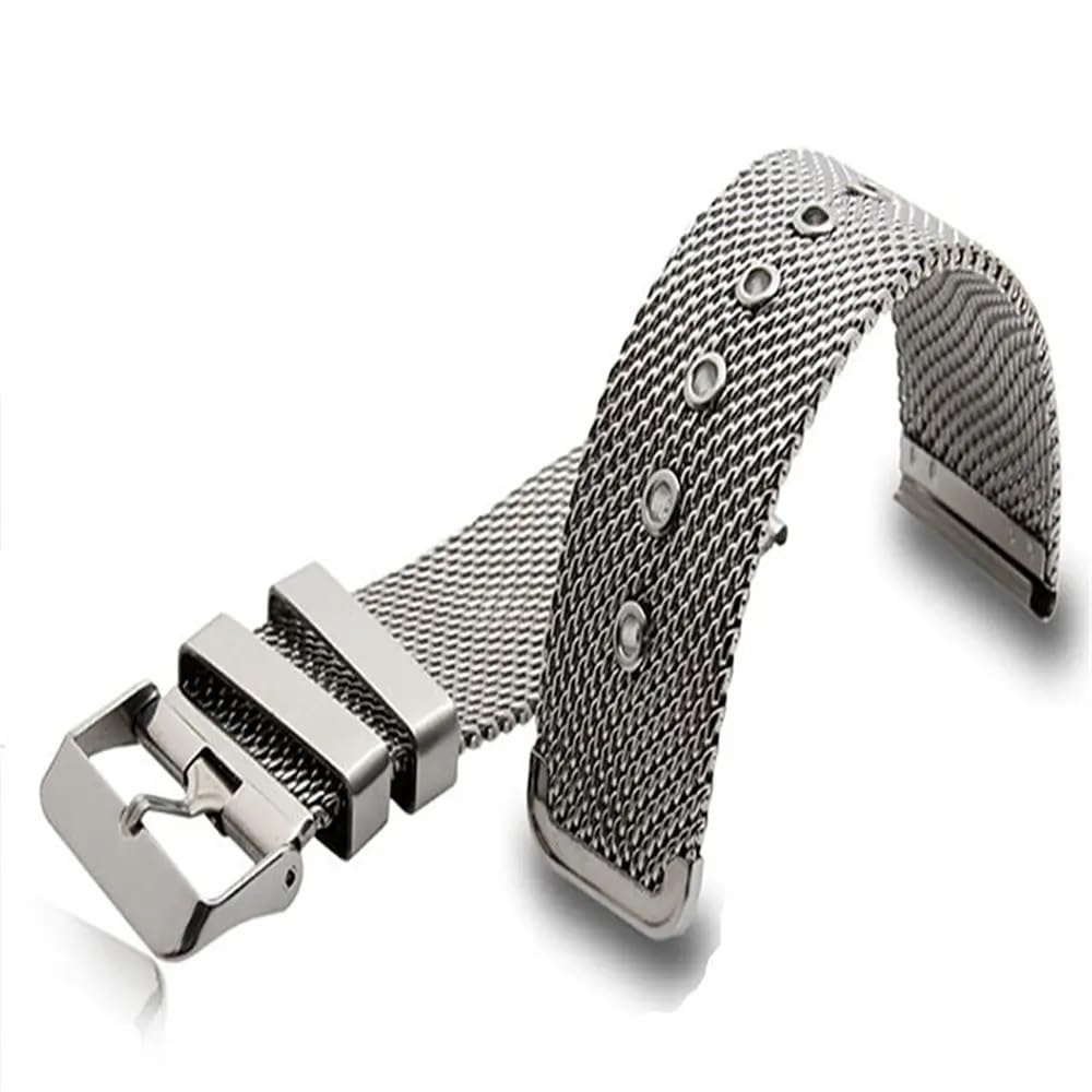Pasek do zegarka ze stali nierdzewnej, 18mm 20mm 22mm 24mm Stainless Steel Wrist Band Strap Universal Men Women Mesh Watchband Accessories