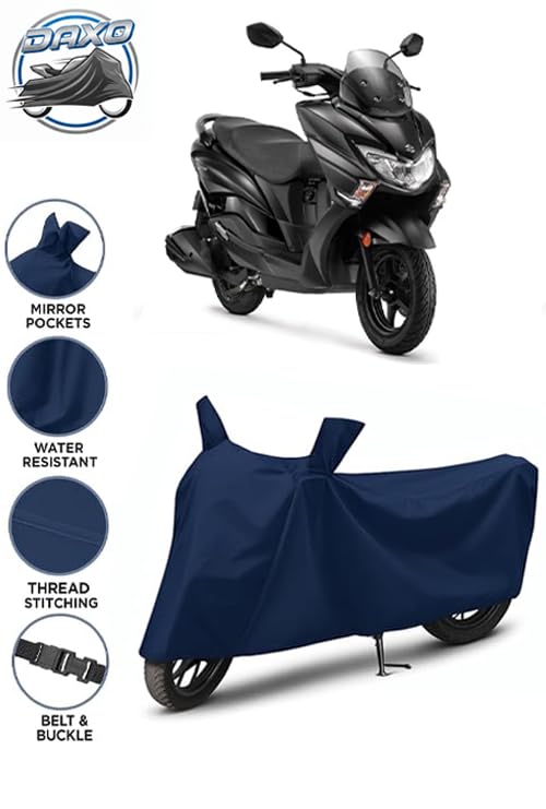 Image of Waterproof Scooty Cover for Suzuki Burgman Street 125 | All Weather Protection from Rain, Dust, UV Rays & Scratches with Mirror Pockets & Buckle Belt | Burgman Street 125 Scooty Cover