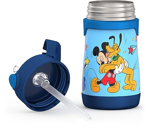 Image of THERMOS Vacuum Insulated Stainless Steel 10oz Straw Bottle, Mickey Mouse