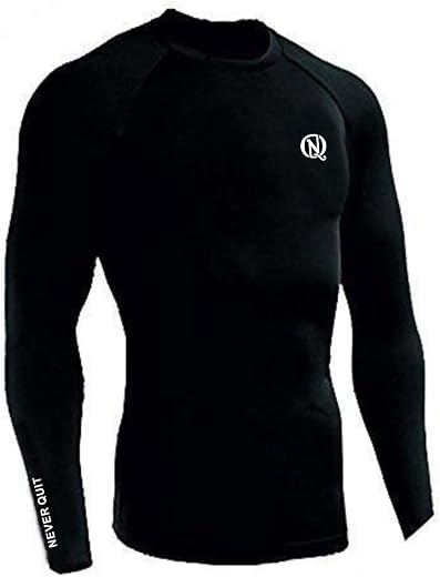 NEVER QUIT Women's Ultrastretchable Gym Workout Compression Support Regular Fit T Shirt In Fabric || Compression Supoort...