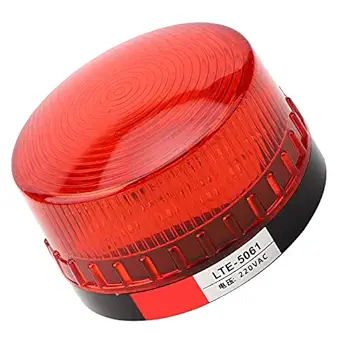 Ubersweet Warning Light, LED Beacon Warning Light AC220V Red for Tractors for Fire Trucks for School Buses for Cars