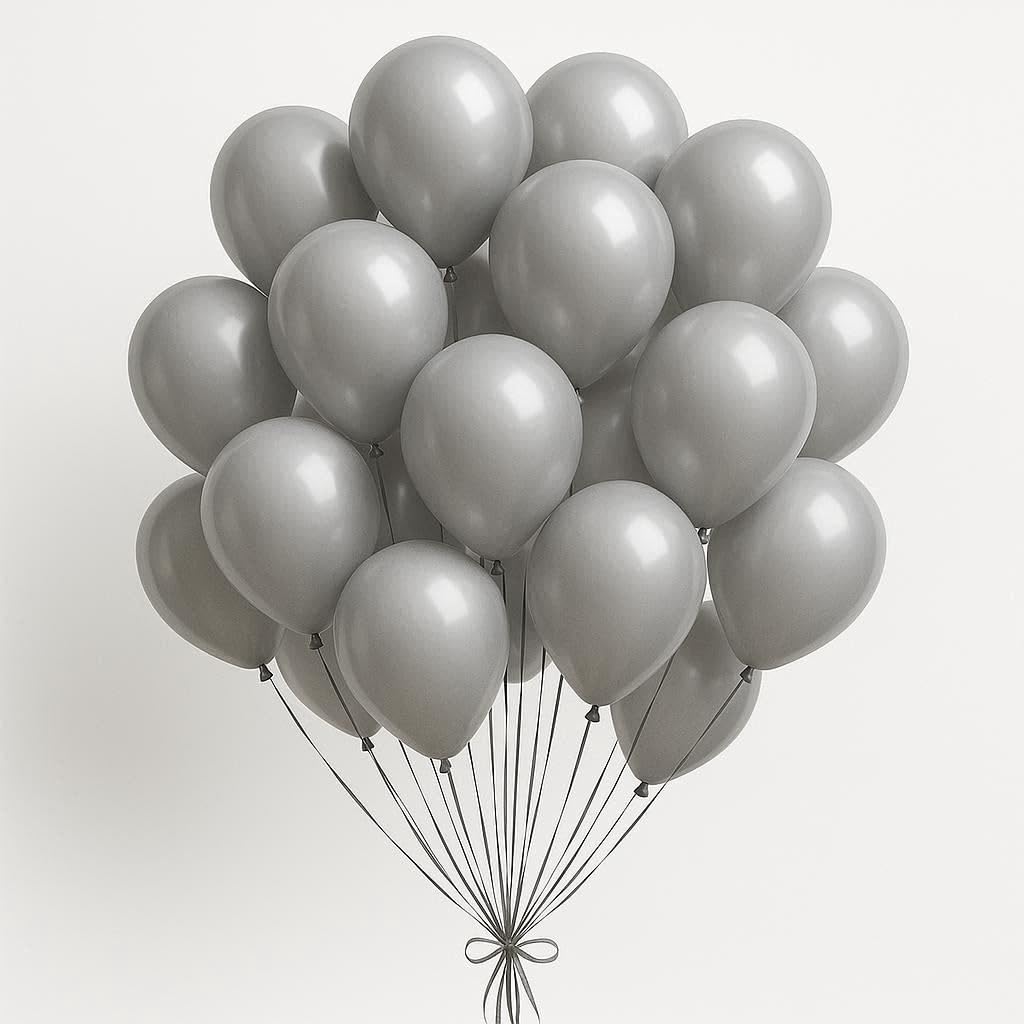 Grey Balloons 100 Pack Latex Balloon 10 Inch Romantic Baloon Decorative Latex Balloons for Balloon Arch Kids Party Baby Shower Birthday Party Wedding Engagement Decoration Supplies